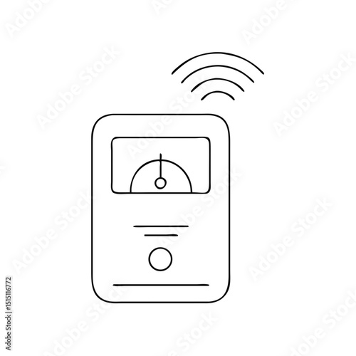 Smart energy meter icon, modern ecological house concept, featuring an energy monitoring system with a lightning symbol