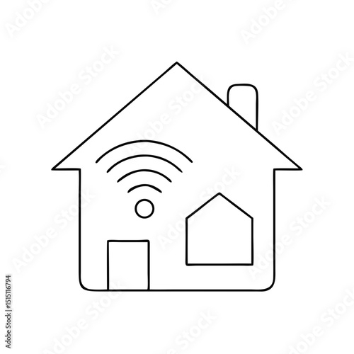 Smart home energy reports icon in modern eco-friendly style -modern eco-friendly home -2