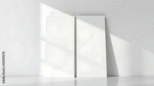 empty white room with windows