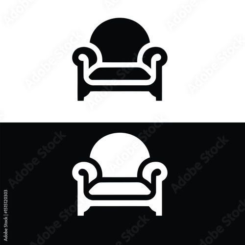 armchair silhouette vector illustration