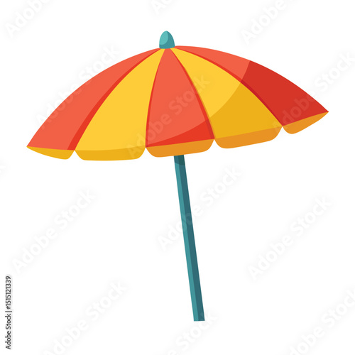beach umbrella isolated on white