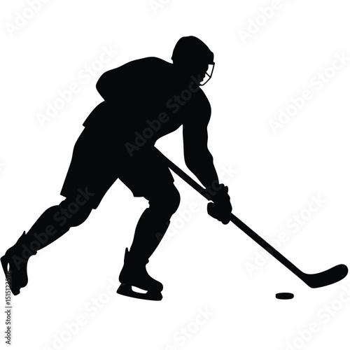 hockey player silhouette vector