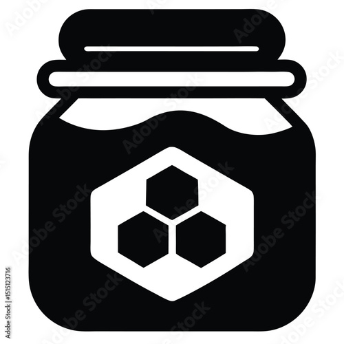 vector illustration of a glass jar