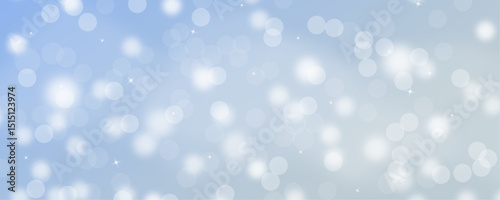 Abstract blur sparkles bokeh background with glowing stars glitters light effect confetti banner design.