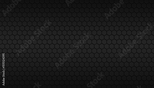 Black hexagonal metal texture abstract technology decoration