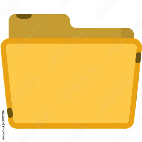 Illustration of a classic yellow file folder icon suitable for digital document management