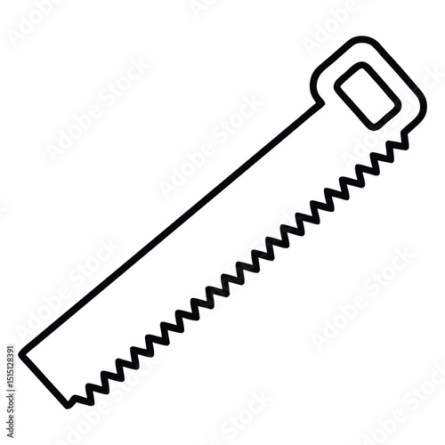 Antique saw stock symbol metal key isolated on white background
