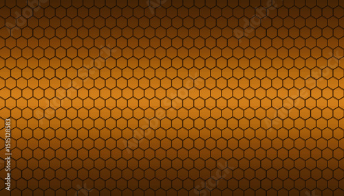 Orange hexagonal metal texture abstract technology decoration