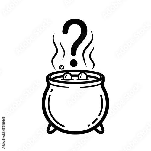Cauldron with Steam Question Mark Icon  