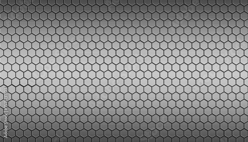 Silver hexagonal metal texture abstract technology decoration