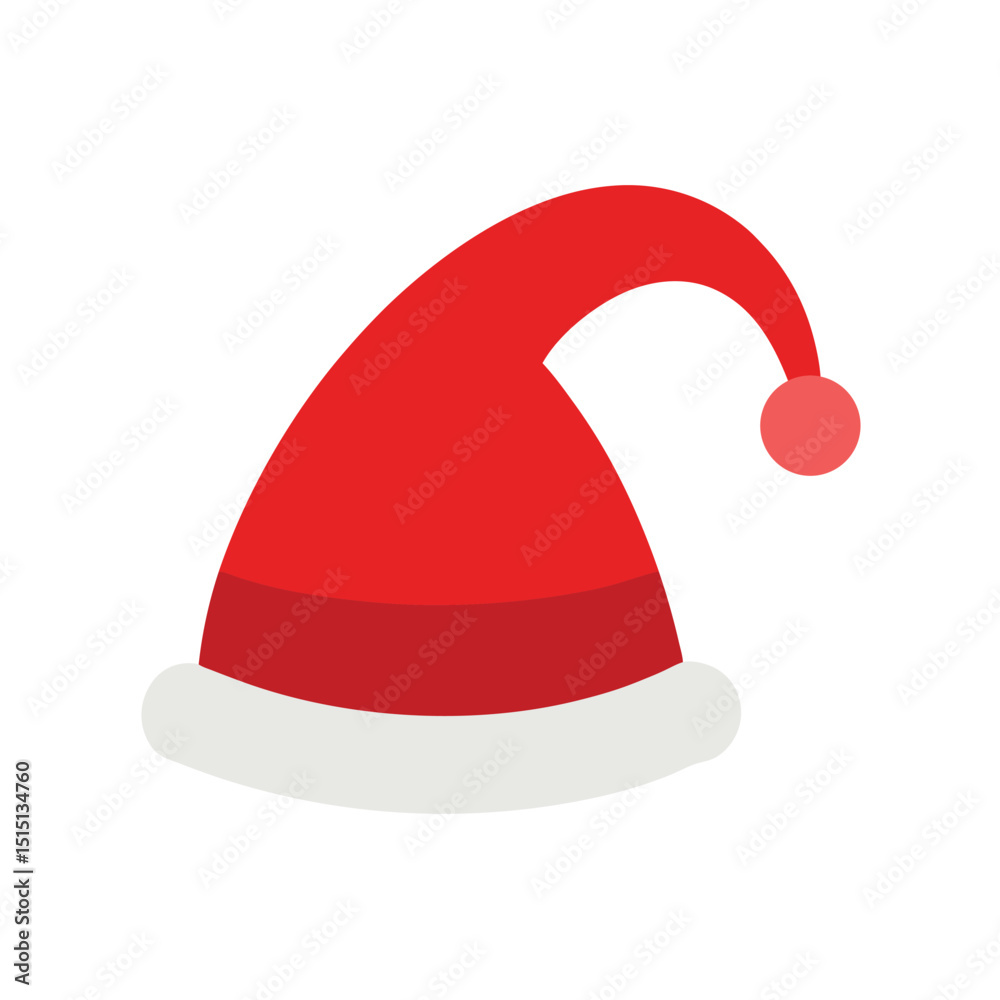 Fototapeta premium Santa hat vector art on white background