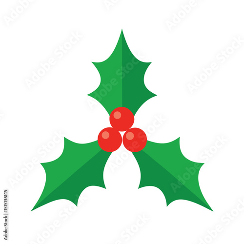 mistletoe vector art on white background