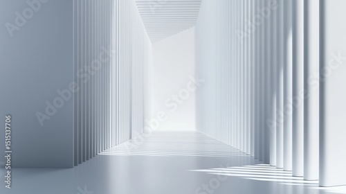 Abstract White Corridor