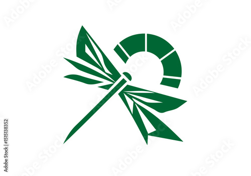 Dragonfly Geometric Illustration Vector Isolated by AZ for Books, Arts, Design and Decoration Graphic Asset