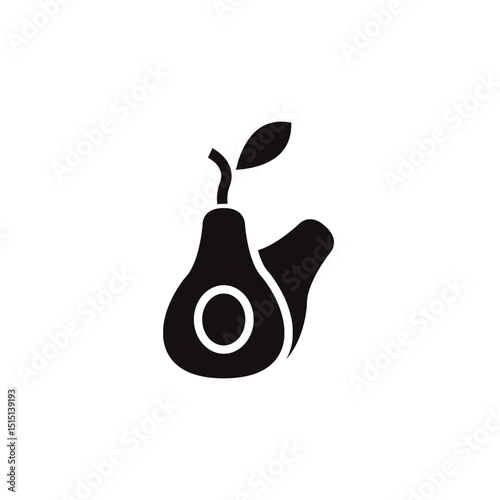 pear icon collection .design style with background