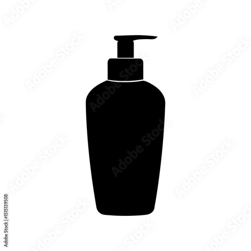 Volumizing Shampoo Silhouette Vector Illustration