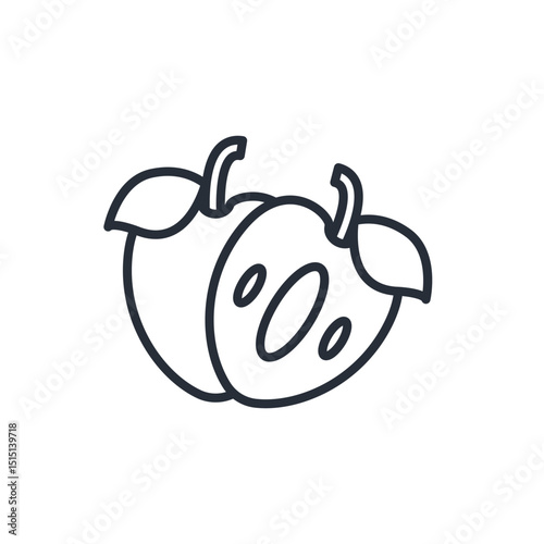 sapodilla icon collection .design style with background