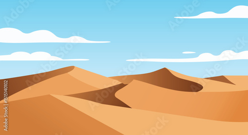 A illustration of a desert scene