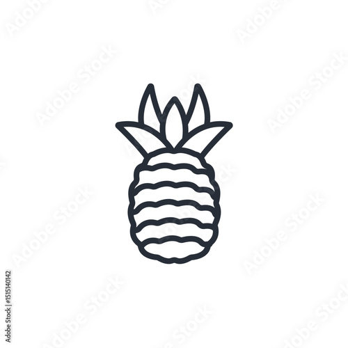 pineapple icon collection .design style with background
