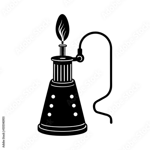 Wax heater silhouette illustration