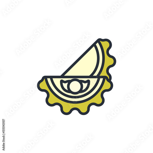 durian icon collection .design style with background

