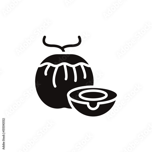 coconut icon collection .design style with background