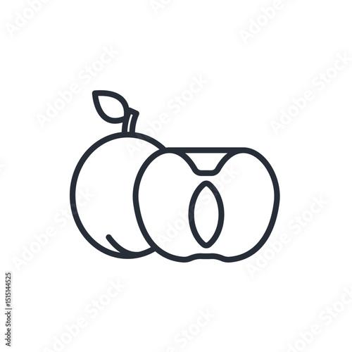 apricot icon collection .design style with background
