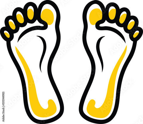 Footprints vector illustration