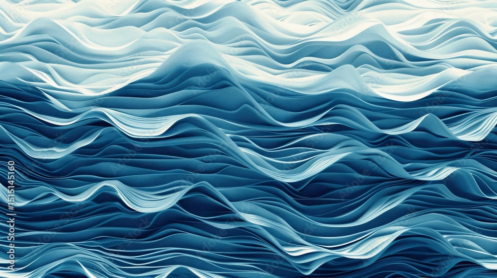 Abstract undulating waves of layered color Abstract undulating waves of layered color