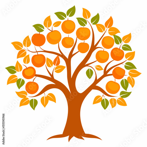 autumn tree with leaves