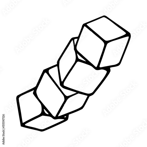 falling dice stack vector illustration