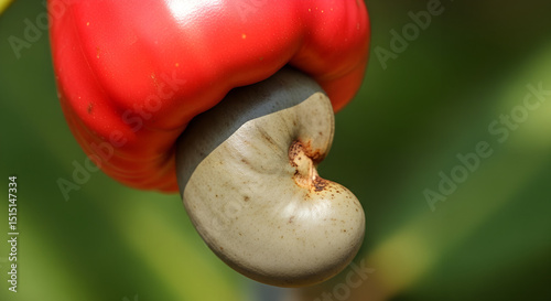 Natural cashew nuts arranged to show varied shapes and cream colors. Clean composition highlights nutritious snack food. Concept: health food stores, vegan products