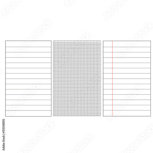 Notebook paper with virginia creeper leaf at background