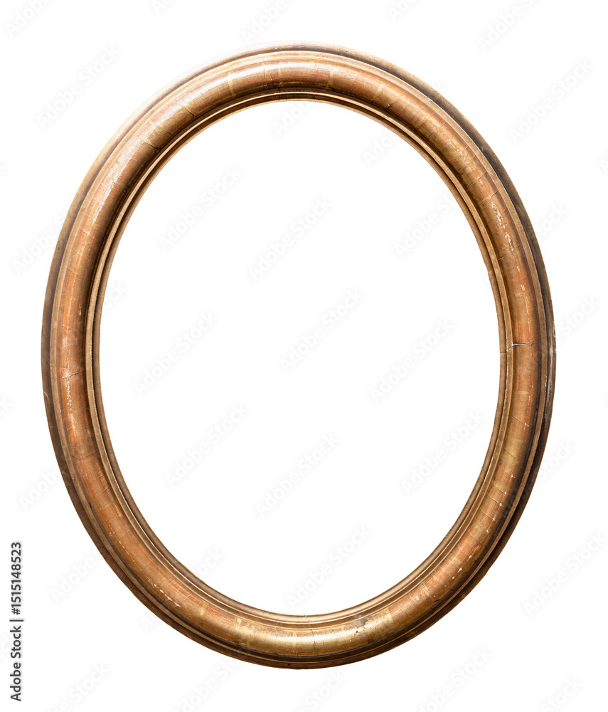 old vertical oval golden painting frame cutout old vertical oval golden painting frame cutout