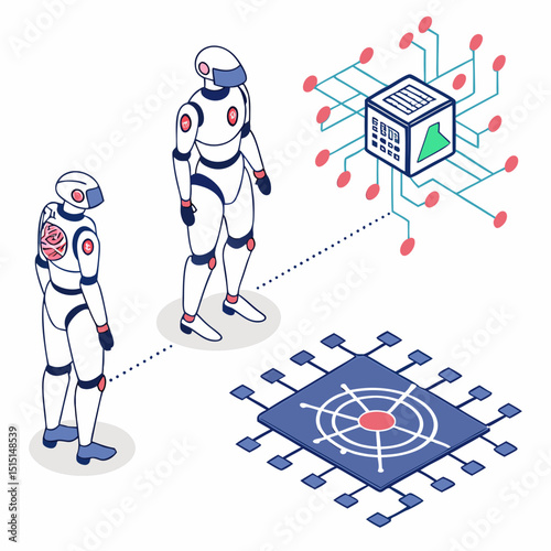 AI and Future Technology Vector Scene