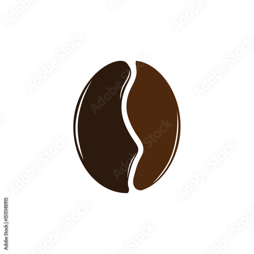 Simple coffee bean vector Design