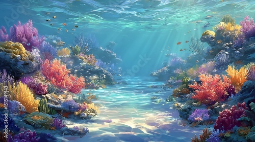 Vibrant Underwater Coral Reef Paradise