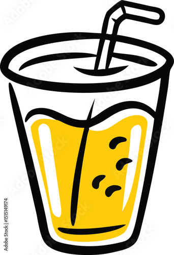 Cold drink vector illustration