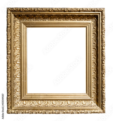 retro vertical wide golden carved painting frame