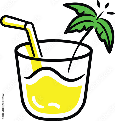 Cocktail drink vector illustration
