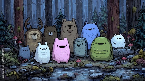 Forest Friends Gathering by the Creek