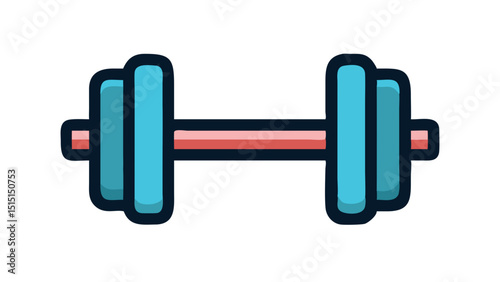 vector illustration of dumbbell