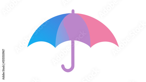 pink umbrella isolated on white