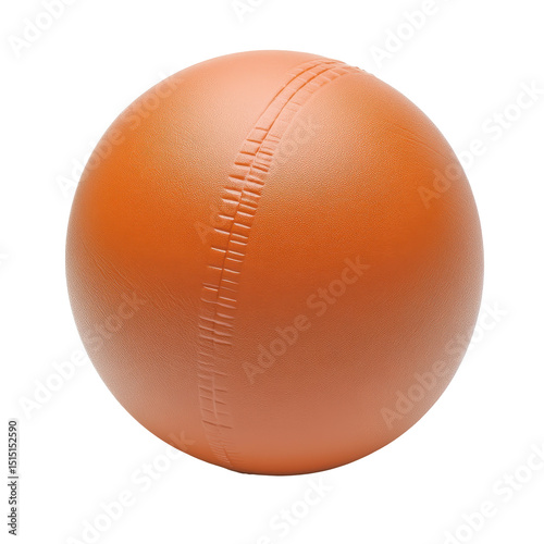 Bright orange rubber ball suitable for various outdoor games and activities during summer months