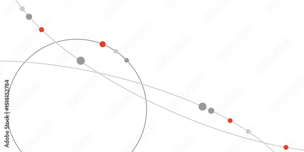 Circular lines with dots Circular lines with dots