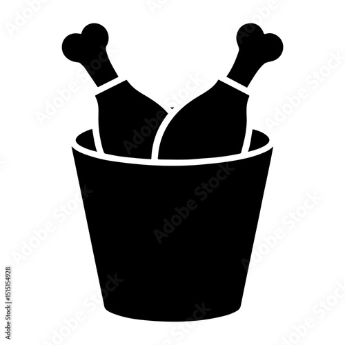 Bucket of Chicken Drumsticks Icon