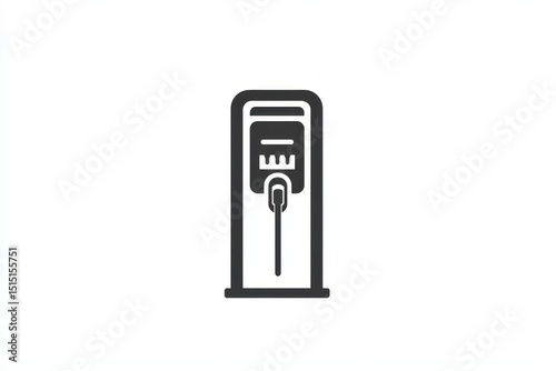 Simplistic Gas Pump Icon for Minimalist Design and Illustrative Use
