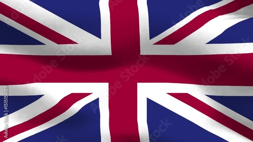 UK Flag Video, UK Flag Waving Animation, 3D United Kingdom Flag Animation Video, UK Flag Background, United Kingdom Flag Slow Motion Videos