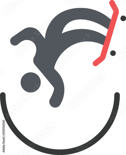 Skatebording Flat Icon