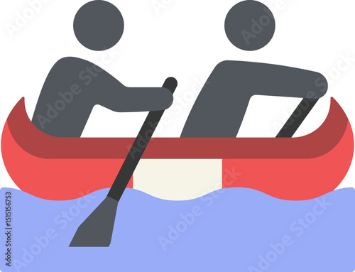 Canoe Flat Icon